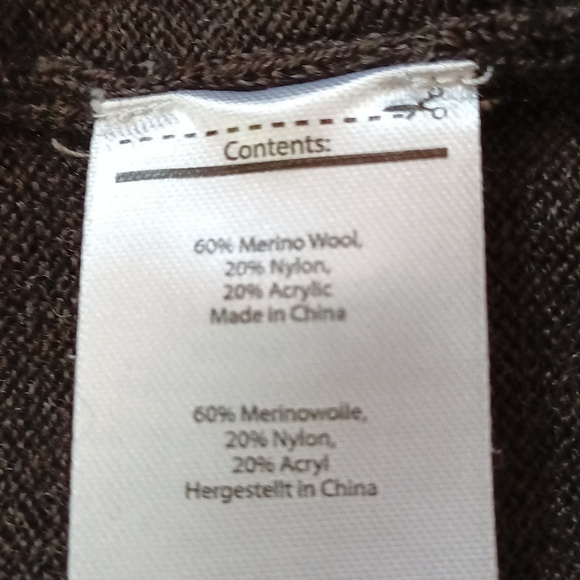 Smartwool taupe brown merino wool blend 1/2 zip pullover ribbed cuffs/hem Medium - Picture 12 of 12